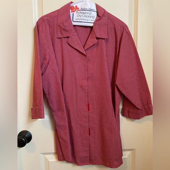 Plaid Collared Blouse - Picture 8 of 8